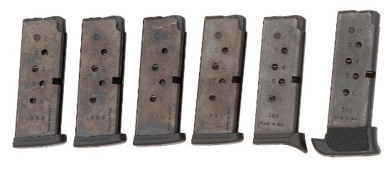 Lot of Six Ruger .380 Magazines