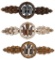 Lot of Three WWII German WWII Luftwaffe Front Flying Clasps