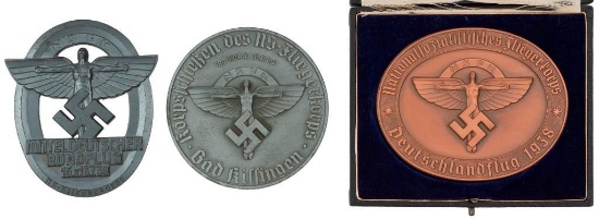Lot of Three NSFK Table Medals