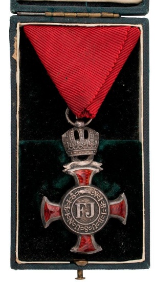 Austrian Merit Cross, 4th Class in Original Box by Wilhelm Kunz