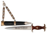 German Third Reich NSKK Marine Officer Dagger with Chain