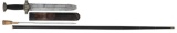 German WWII Hewer and Walking Stick