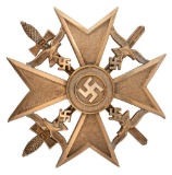 German Third Reich Spanish Cross in Bronze with Swords