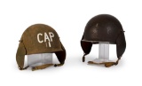Lot of Two WWII U.S. M3 Flak Helmets
