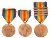 Three U.S. WWI Victory Medals