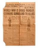 Lot of Six Armistice Day Front Pages