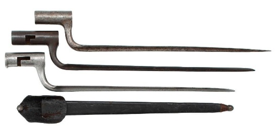 Lot of Three 18th Century American Bayonets