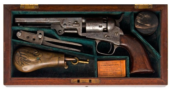 Scarce Cased London Colt Model 1849 Pocket Revolver