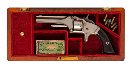 Cased Smith and Wesson 1st Model Revolver of California Entrepreneur James L Coles