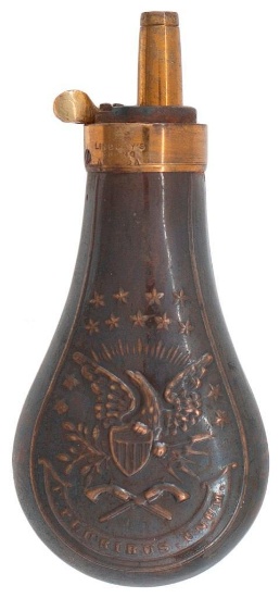 Lindsay "Young American" Marked Powder Flask
