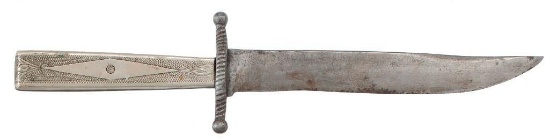 Good German Silver-Mounted American California Bowie Knife