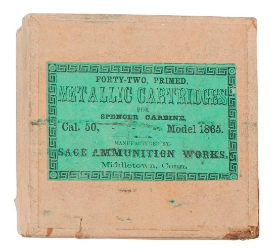 Box of Sage Ammunition Works .56-50 Spencer Ammunition