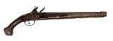Silver Mounted Middle Eastern Flintlock Pistol