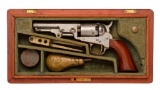 Cased Silver Finish Colt Model 1849 Pocket Revolver