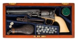 Cased Engraved Colt Model 1849 Pocket Revolver