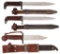 Lot of Three AKM Bayonets