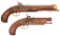 Lot of Two Spanish Jukar .45 Cal Black Powder Percussion Pistols