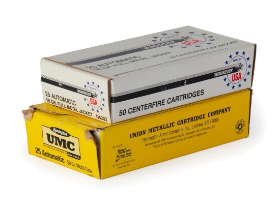 100 Rounds of .25 Automatic Ammunition