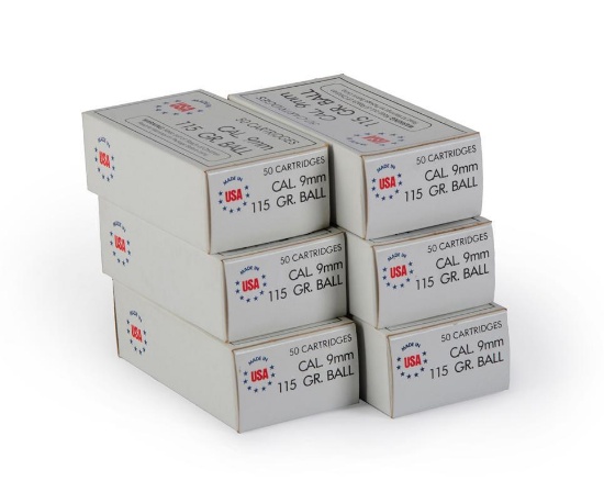 300 Rounds of 9mm Ammunition