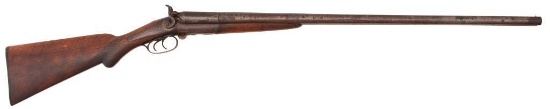 Belgian Double-Barrel Hammer Shotgun