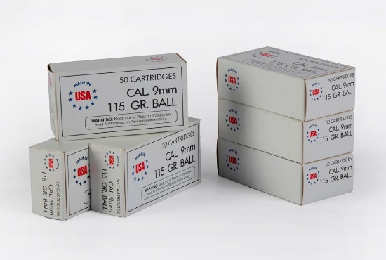 300 Rounds of 9mm Ammunition