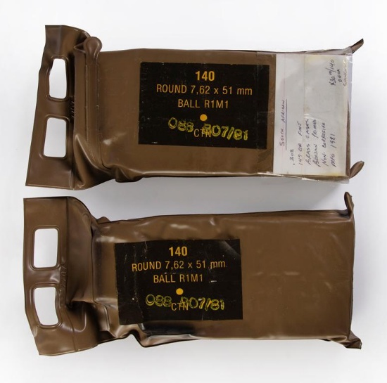 280 Rounds of 7.62 x 51MM Ball R1M1 Ammunition