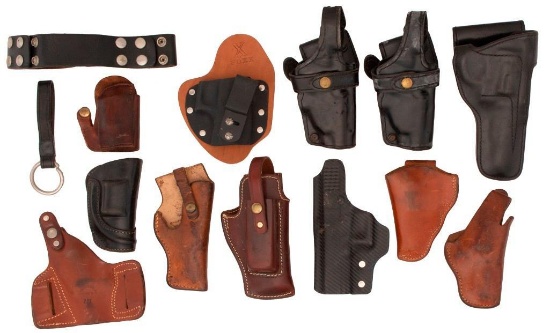 Lot of Pistol Belts and Holsters