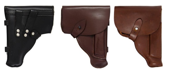 Lot of Three Makarov Pistol Military Leather Holsters