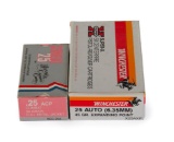 100 Rounds of .25 ACP Ammunition
