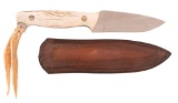 Custom Knife With Custom Leather Sheath By R.S. Giles