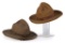 Lot of Two M1911 US Officers & Enlisted Man's Campaign Hats