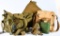 Lot of Three WW1 and WW2 US Army Cavalry Gas Masks with Carrier Bags