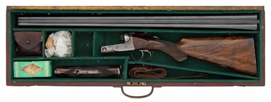 **Cased Special Parker Brothers DH Grade Shotgun Made For Ellsworth Moser