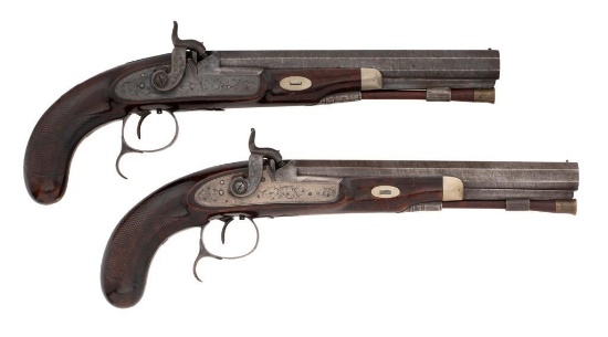 Pair of Percussion Pistols by Theophilus Richards & Co., London (1771-1874)