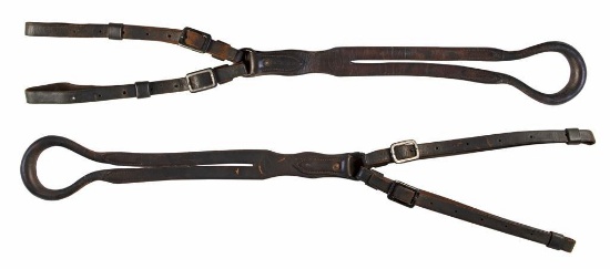 Lot of Two M1859 US Cavalry Leather "Sickles & Co." Cruppers