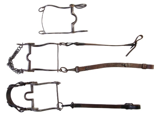 Lot of THree US Cavalry Curb Bits