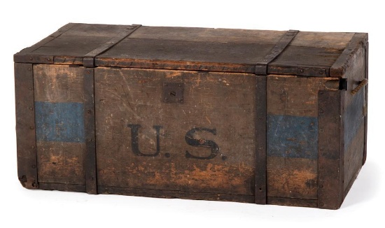 Indian War Era Barrack's Foot Locker "US" Painted