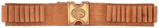 Model 1887 US Infantry Canvas .45-70 Caliber Belt with US Belt Buckle Catch