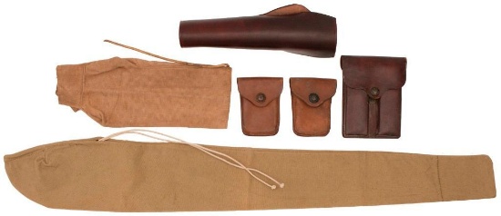 Lot of Seven Miscellaneous Early 1900's US Army Rifle and Pistol Accouterments
