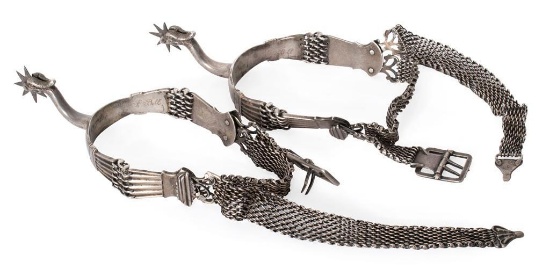 Samuel Bell-Made Silver Spurs of Sam Houston, Worn at San Jacinto