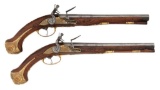 Pair of Composite European Flintlock Pistols