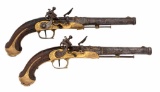 Pair of French Flintlock Pistols for the Eastern Service