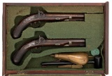 Cased Pair of Sea Captain's Percussion Pistols