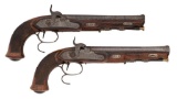 Pair of German Percussion Pistols by Franz Ulrich, Orbendorf (1771-1845)