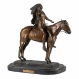 Bronze Sculpture of Native American Chief by Carl Kauba