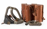 Large Lot of WW2 M4 and M5 Horse Gas Mask and Gas Mask Parts