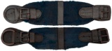 Lot of Two Civil War Model 1859 McClellan Saddle Blue Woolen Girths