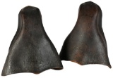 Lot of Two Sets of Civil War-Era McClellan Saddle Leather Hooded Stirrups
