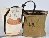Lot of Five Miscellaneous US Cavalry Horse Feed, Water, and Transit Bags