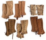 Lot of Six Sets of US Military Leggings